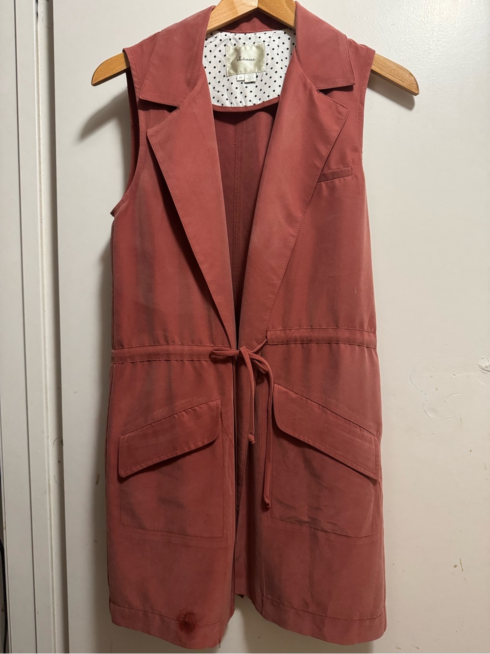 Vintage Y2K Elevenses by Anthropologie open-tie front long-vest - RARE- Size XS